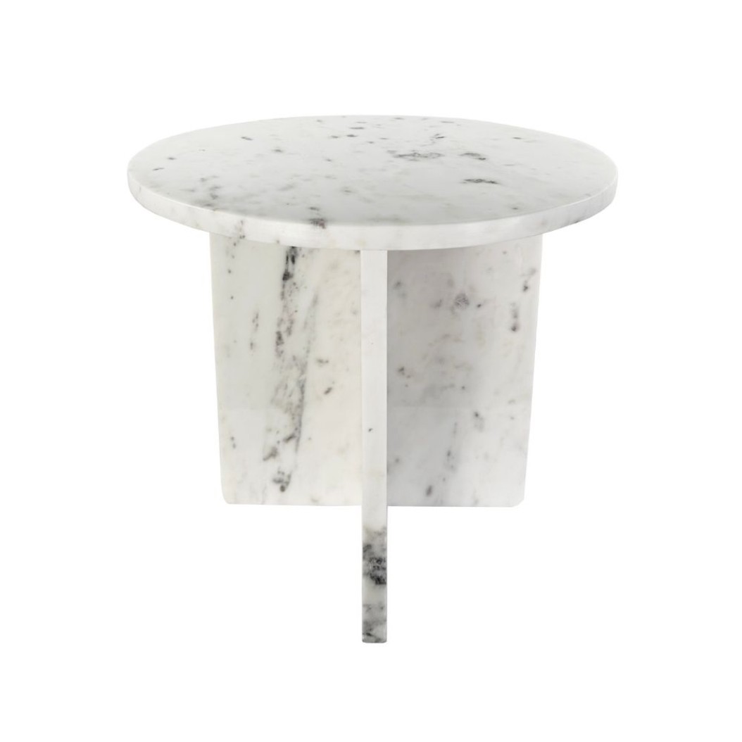 Marble table cross leg white  d40;h40cm 