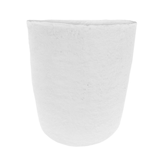 Βάζο Από Βαμβάκι Μασέ 24x28.5 cm Σε Λευκό Χρώμα Βάζα