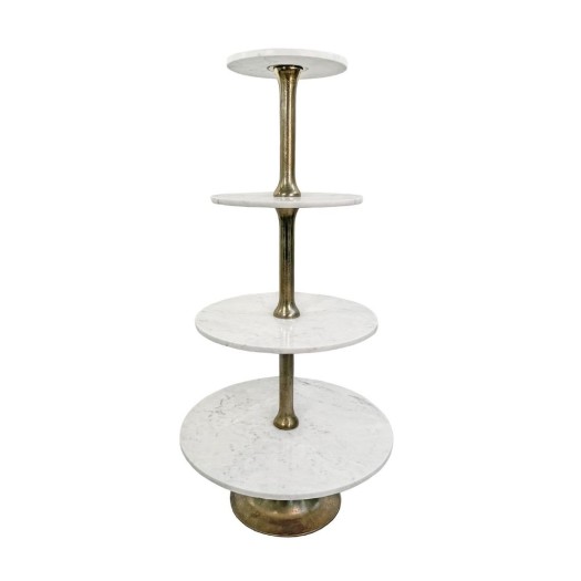 Etagere-4 white marble h124cm 