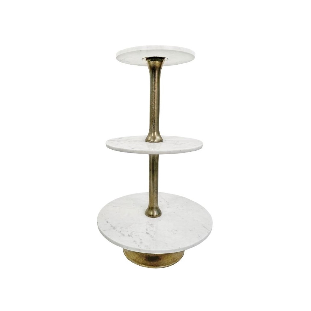 Etagere-3 white marble h83cm 