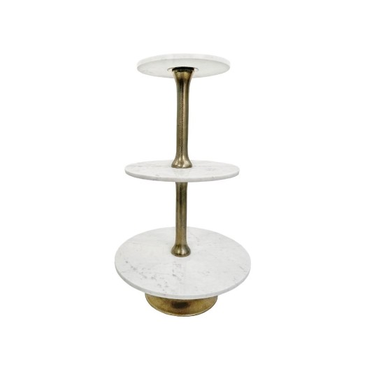 Etagere-3 white marble h83cm 