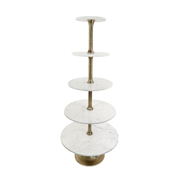 Etagere-5 white marble h163cm 
