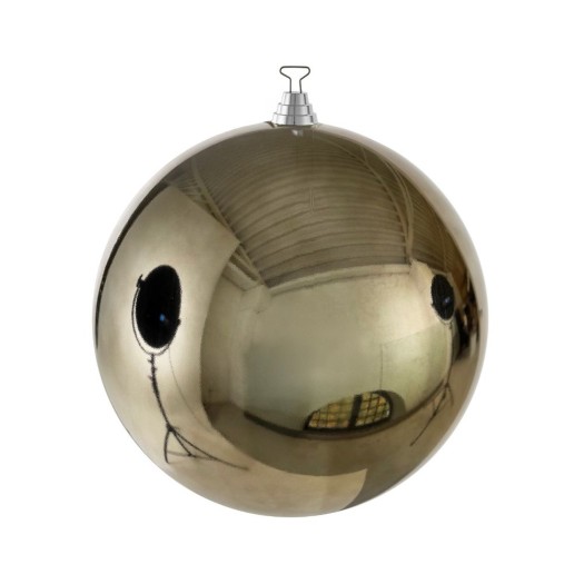 Χριστουγεννιάτικη Διακοσμητική Μπάλα 20 cm Σε Σκούρο Ασημί Χρώμα Χριστουγεννιάτικες Μπάλες