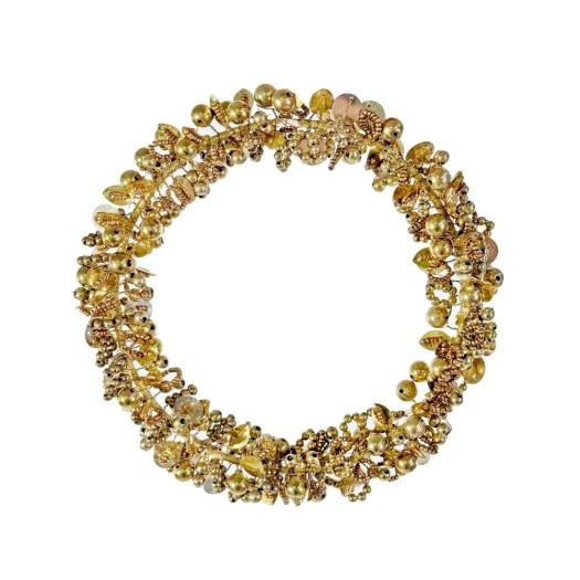 Διακοσμητικό Στεφάνι Με Διάφορες Χάντρες 18 cm Σε Χρυσό Χρώμα Διακοσμητικό Στεφάνι Με Διάφορες Χάντρες 18 cm Σε Χρυσό Χρώμα Στεφάνια