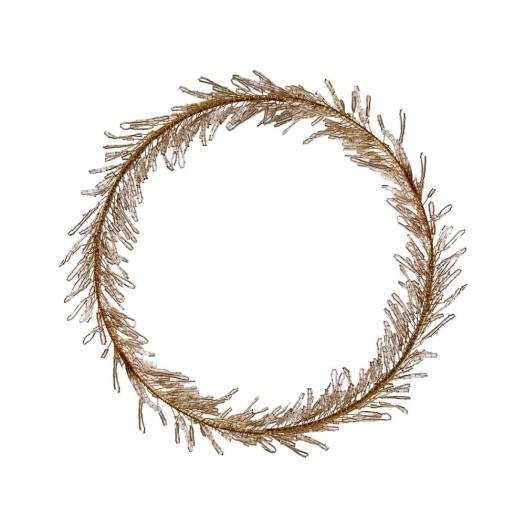 Διακοσμητικό Στεφάνι Με Γυάλινα Φύλλα 34 cm Σε Χρυσό Χρώμα Διακοσμητικό Στεφάνι Με Γυάλινα Φύλλα 34 cm Σε Χρυσό Χρώμα Στεφάνια