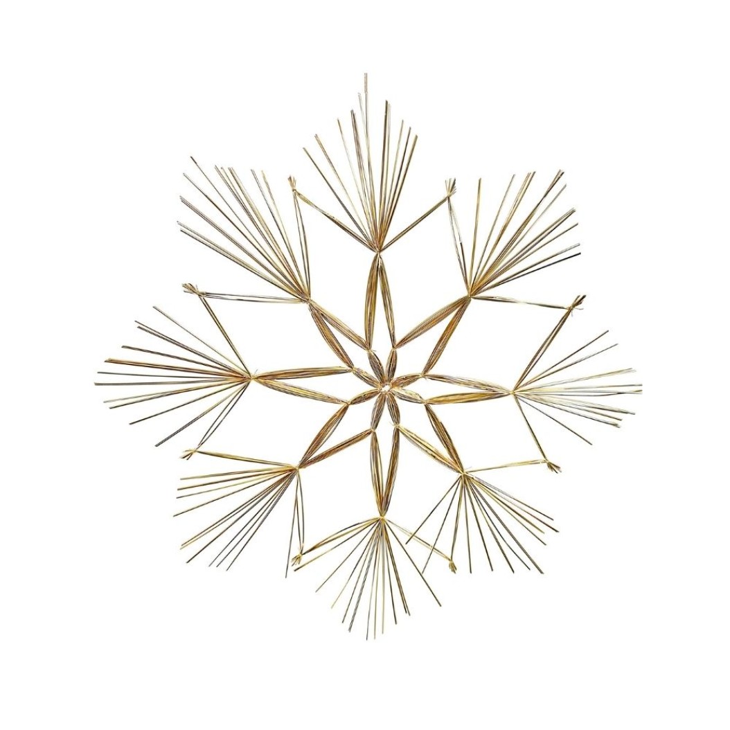 Christmas Ornament Snowflake In Gold Color 42 cm Ornaments Christmas Ornament Snowflake In Gold Color 42 cm Ornaments