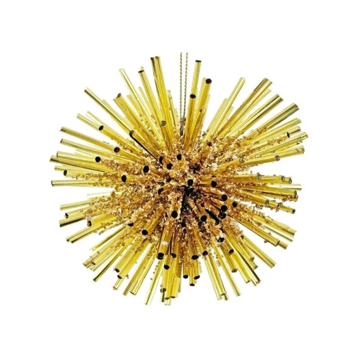 Διακοσμητική Χριστουγεννιάτικη Μπάλα Με Glitter Σωληνάρια 10 cm