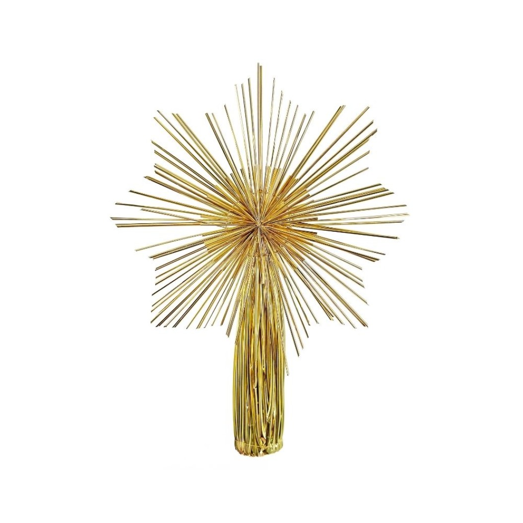 Christmas Tree Topper With Star 20 cm In Gold Color Tree Tops