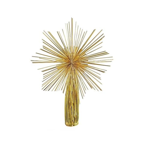 Κορυφή Χριστουγεννιάτικου Δέντρου Με Αστέρι 20 cm Σε Χρυσό Χρώμα Κορυφές Δέντρων