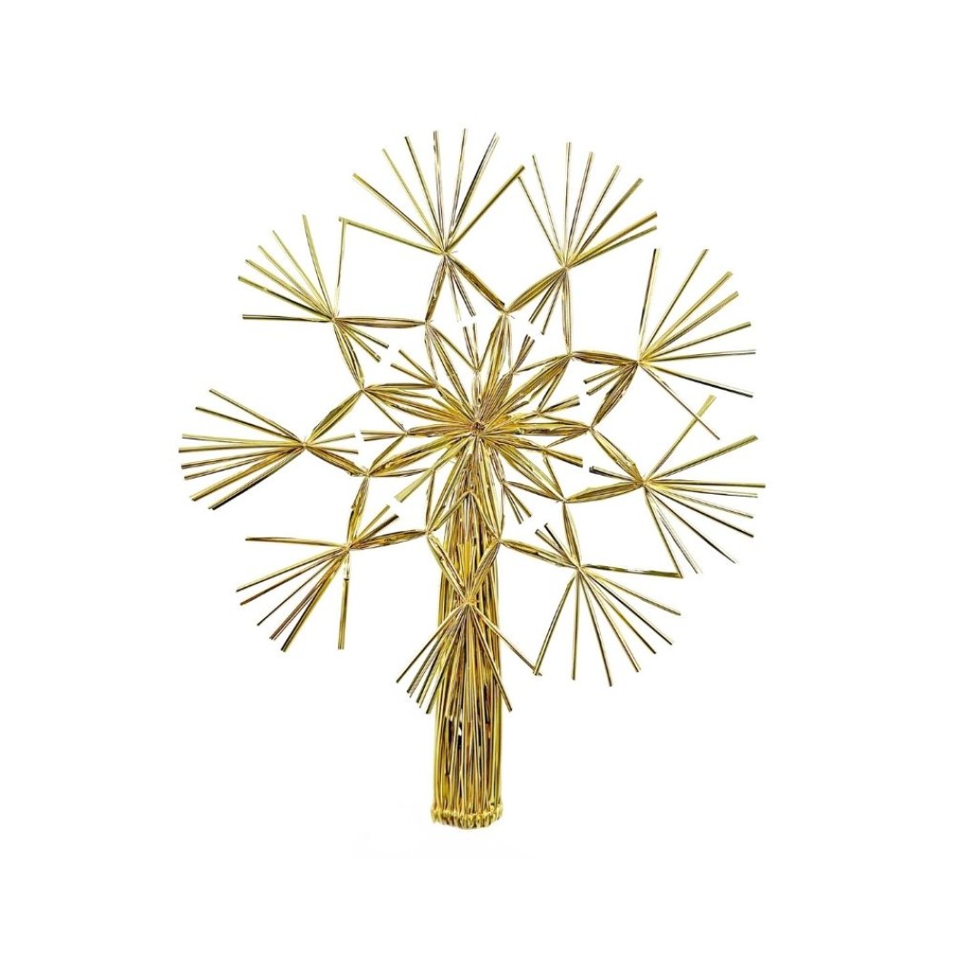 Christmas Tree Topper With Star 30 cm In Gold Color Tree Tops