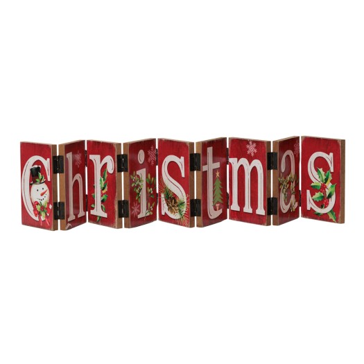 Ξύλινη Γιρλάντα Christmas Κόκκινη 70x11 cm Ξύλινη Γιρλάντα Christmas Κόκκινη 70x11 cm Γιρλάντες