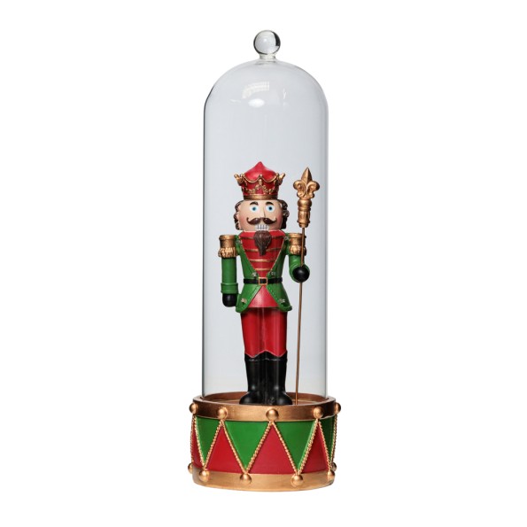Christmas Floor Decoration Set with 2 Nutcrackers in Glass Dome 12x40 cm Ornaments Christmas Floor Decoration Set with 2 Nutcrackers in Glass Dome 12x40 cm Ornaments