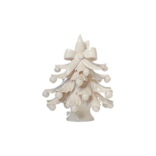 Λευκό Κεραμικό Χριστουγεννιάτικο Δέντρο Με Λευκό Φιόγκο 12x13 cm Λευκό Κεραμικό Χριστουγεννιάτικο Δέντρο Με Λευκό Φιόγκο 12x13 cm Χριστουγεννιάτικα Δέντρα-Φυτά