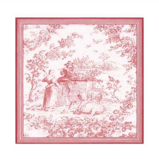 Βαμβακερή Πετσέτα Φαγητού Με Σχέδιο Toile De Jouy 45x45 cm Σε Κόκκινο Χρώμα Βαμβακερή Πετσέτα Φαγητού Με Σχέδιο Toile De Jouy 45x45 cm Σε Κόκκινο Χρώμα Homeware