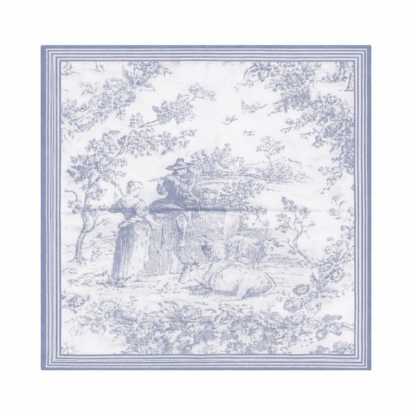 Βαμβακερή Πετσέτα Φαγητού Με Σχέδιο Toile De Jouy 45x45 cm Σε Γαλάζιο Χρώμα Homeware Βαμβακερή Πετσέτα Φαγητού Με Σχέδιο Toile De Jouy 45x45 cm Σε Γαλάζιο Χρώμα Homeware