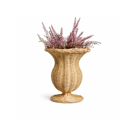 Ρατάν Βάζο 23x23x23 cm Σε Καφέ Χρώμα Ρατάν Βάζο 23x23x23 cm Σε Καφέ Χρώμα Βάζα