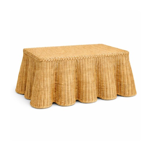 Ρατάν Ορθογώνιο Coffee Table 140x70x45 cm Σε Φυσικό Χρώμα Coffee Tables
