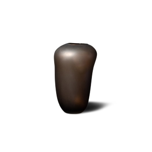 Γυάλινο Βάζο 21x22.5x34 cm Σε Καφέ Χρώμα Βάζα
