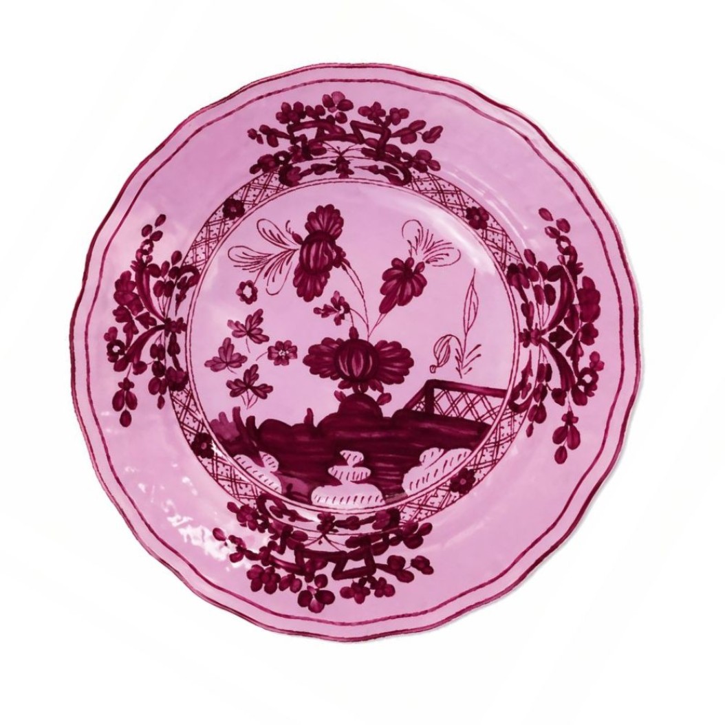 Πορσελάνινο Πιάτο Φαγητού Chinoiserie Floral 27 cm Σε Ροζ Χρώμα Πιάτα Φαγητού
