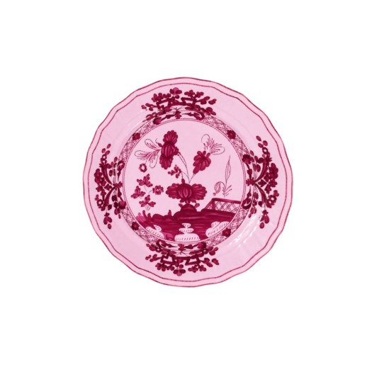 Πορσελάνινο Πιάτο Επιδορπίου Chinoiserie Floral 20 cm Σε Ροζ Χρώμα Πιάτα Επιδορπίου
