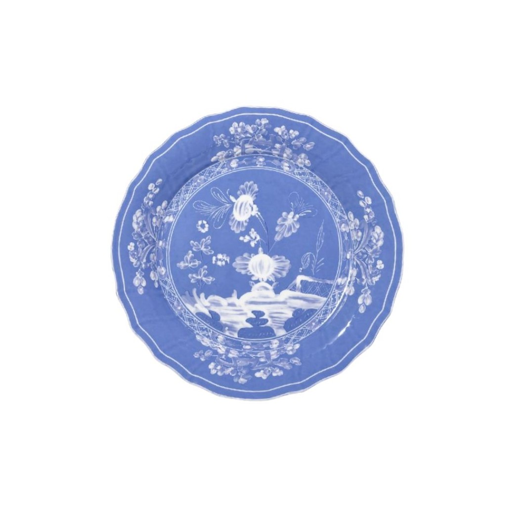 Πορσελάνινο Πιάτο Επιδορπίου Chinoiserie Floral 20 cm Σε Μπλε Χρώμα Πιάτα Επιδορπίου