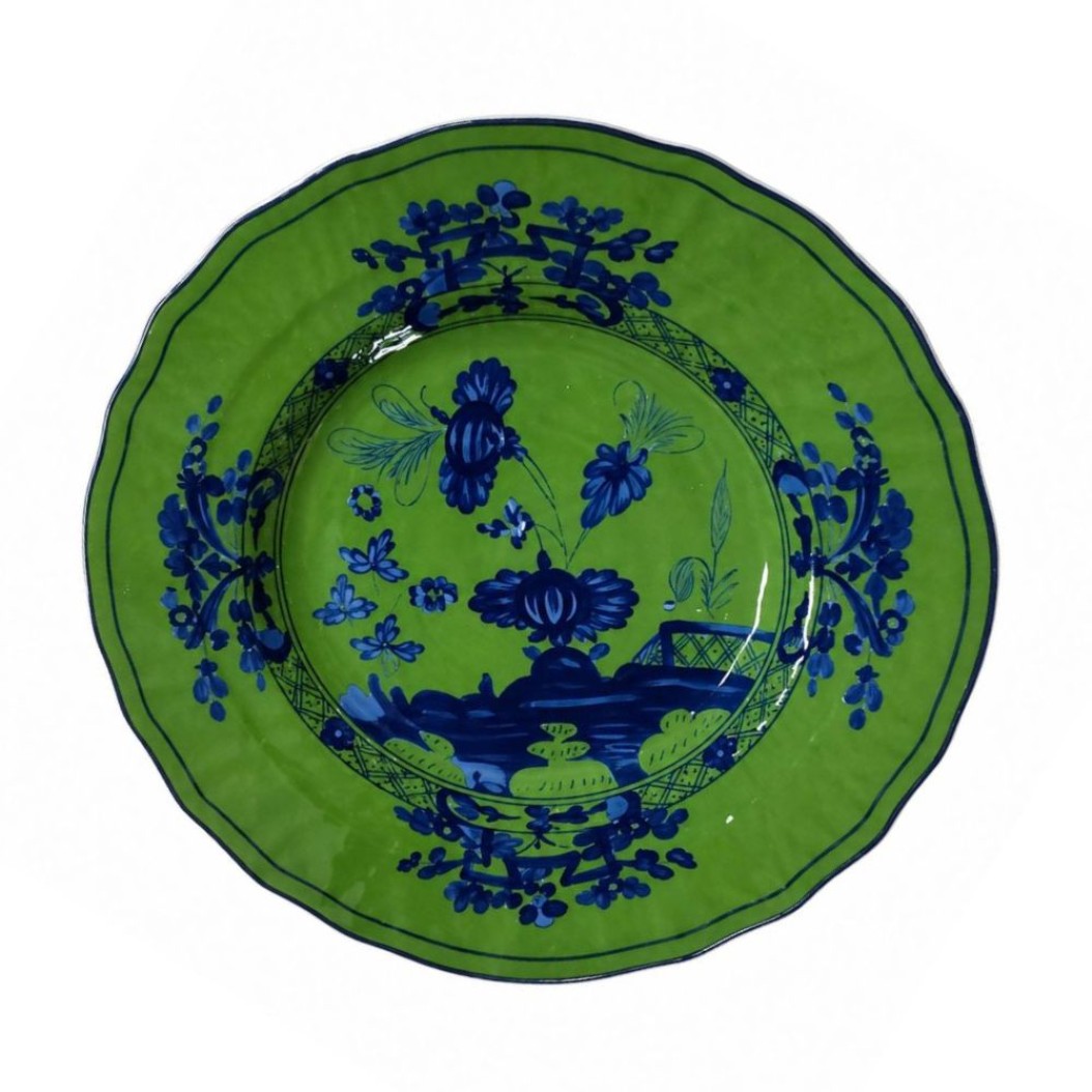Πορσελάνινο Πιάτο Φαγητού Chinoiserie Floral 27 cm Σε Σκούρο Πράσινο Χρώμα Πιάτα Φαγητού
