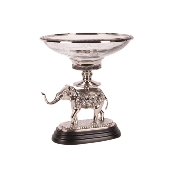 Bowl Elephant glass/brass 40 cm Bowl Elephant glass/brass 40 cm