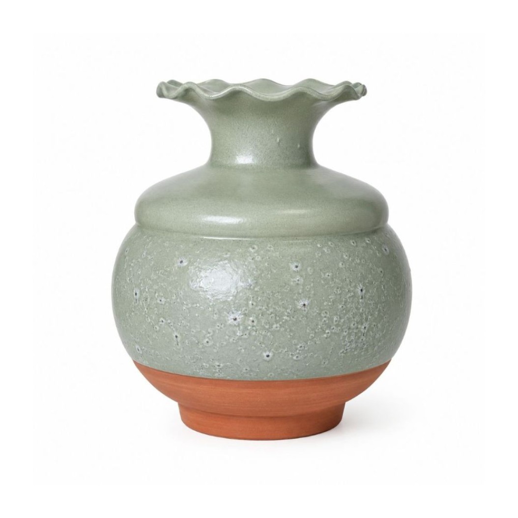 Κεραμικό Βάζο 18x32 cm Σε Πράσινο Χρώμα Βάζα Κεραμικό Βάζο 18x32 cm Σε Πράσινο Χρώμα Βάζα