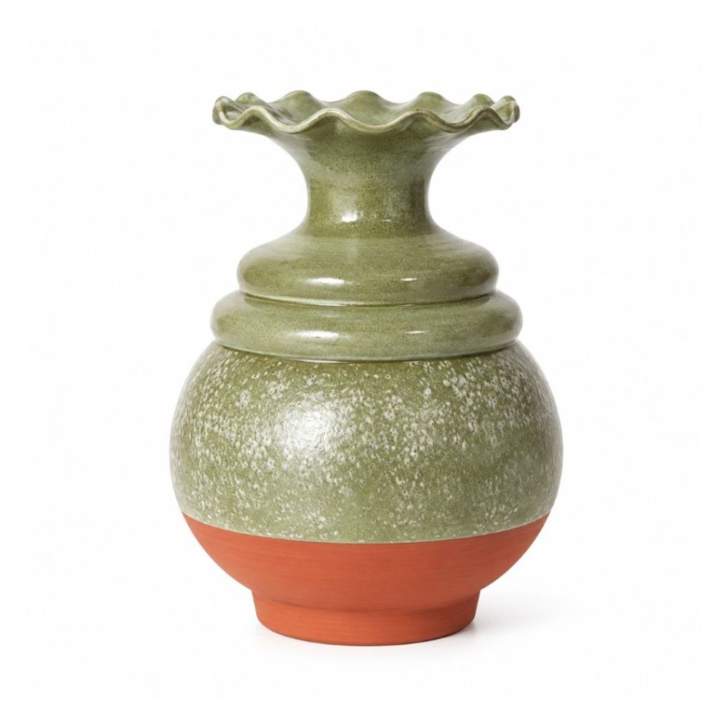 Κεραμικό Βάζο 17x34 cm Σε Πράσινο Χρώμα Βάζα Κεραμικό Βάζο 17x34 cm Σε Πράσινο Χρώμα Βάζα