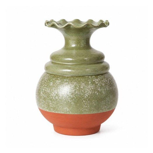 Κεραμικό Βάζο 17x34 cm Σε Πράσινο Χρώμα Βάζα