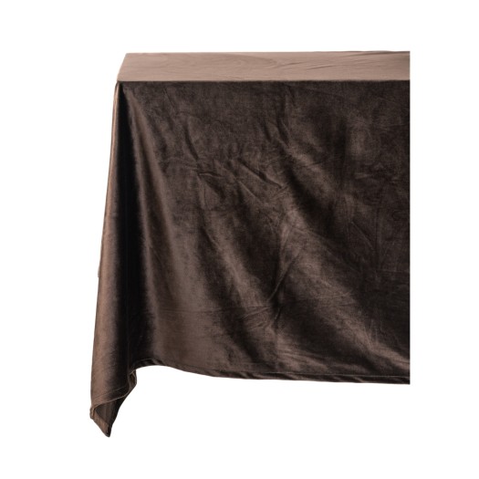 Βελούδινο Τραπεζομάντηλο Ορθογώνιο 250x140 cm Σε Μαύρο Χρώμα Τραπεζομάντηλα