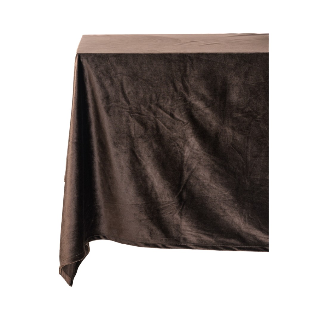 Velvet Tablecloth Rectangle 270x180 cm In Black Color Tablecloths