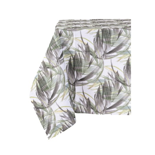 Cotton Floral Round Table Tablecloth 200 cm In Green Color Tablecloths