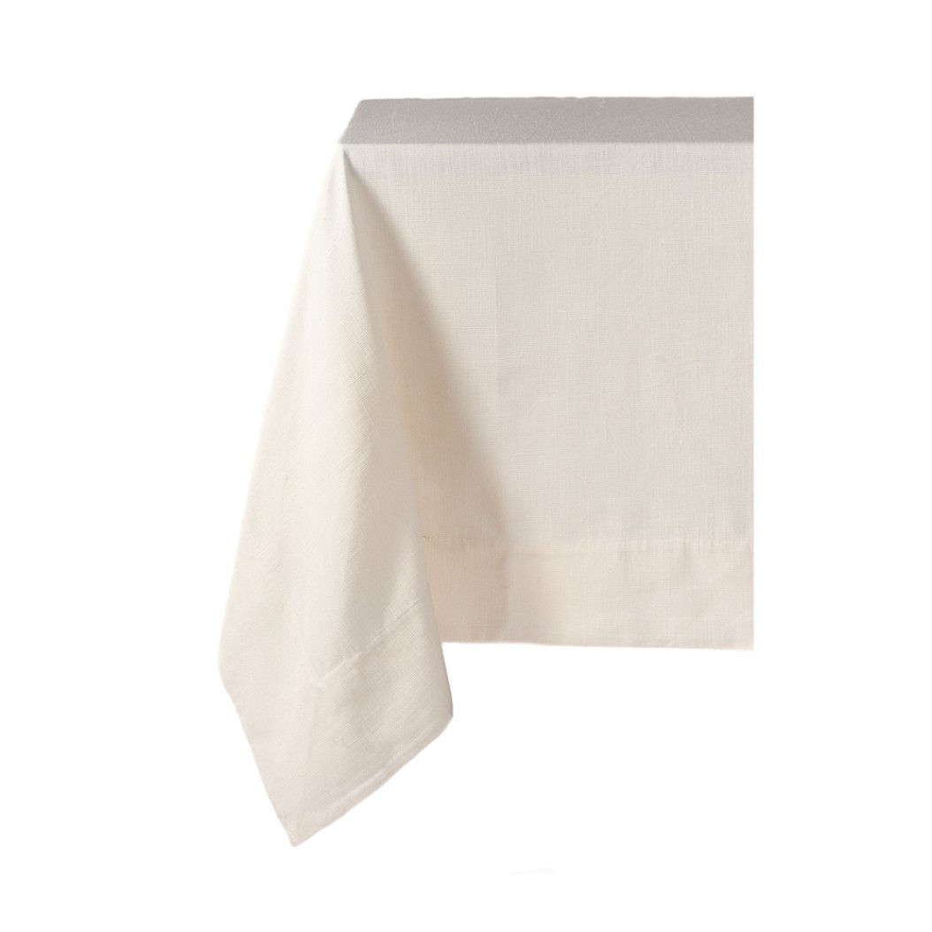 Βαμβακερό Τραπεζομάντηλο Ορθογώνιο 260x230 cm Σε Ιβουάρ Χρώμα Τραπεζομάντηλα