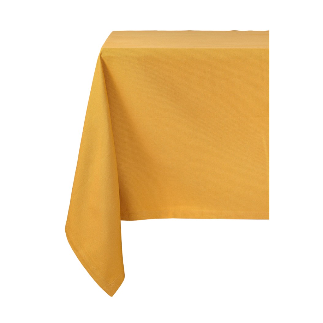 Cotton Tablecloth Rectangle 550x240 cm In Mustard Color Tablecloths