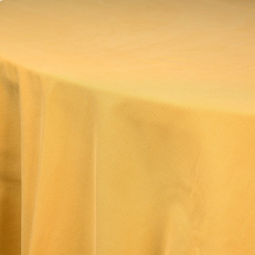 Cotton Round Table Tablecloth 335 cm In Mustard Color Tablecloths