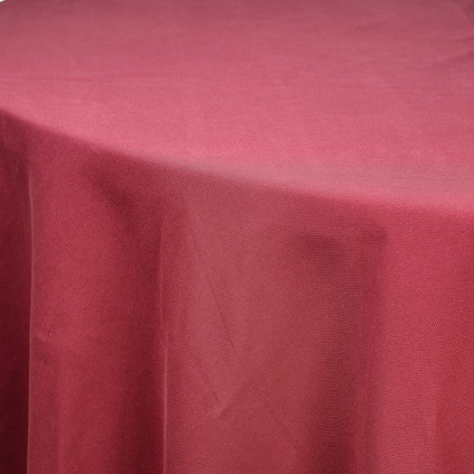 Cotton Round Table Tablecloth 280 cm In Burgundy Color Tablecloths