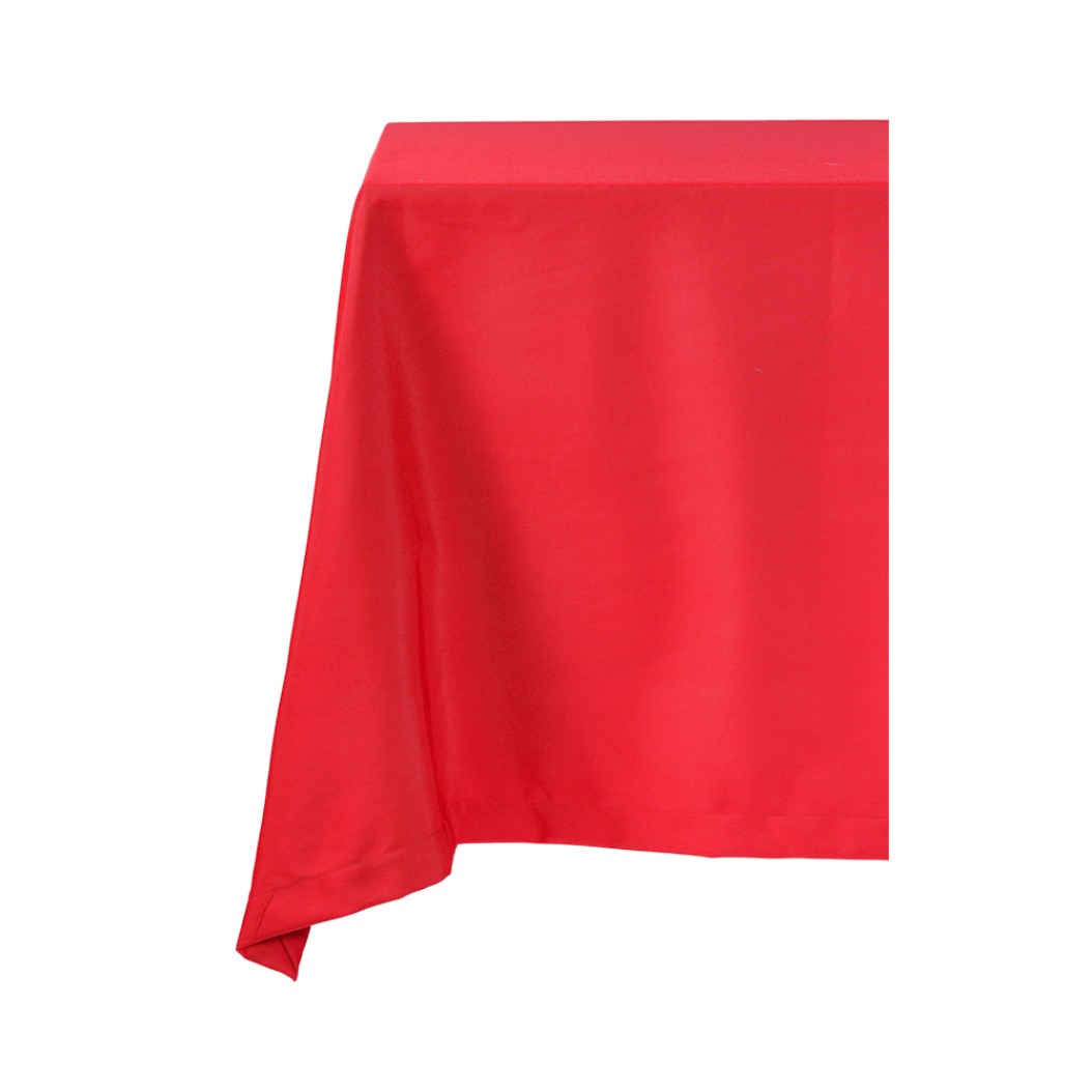 Cotton Tablecloth Napperon Rectangle With Bandage 300x140 cm In Red Color Tablecloths