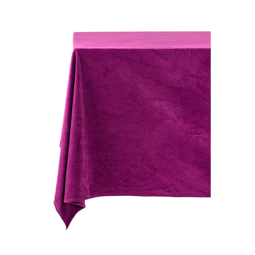 Βελούδινο Τραπεζομάντηλο Ορθογώνιο 410x280 cm Σε Μωβ Χρώμα Τραπεζομάντηλα