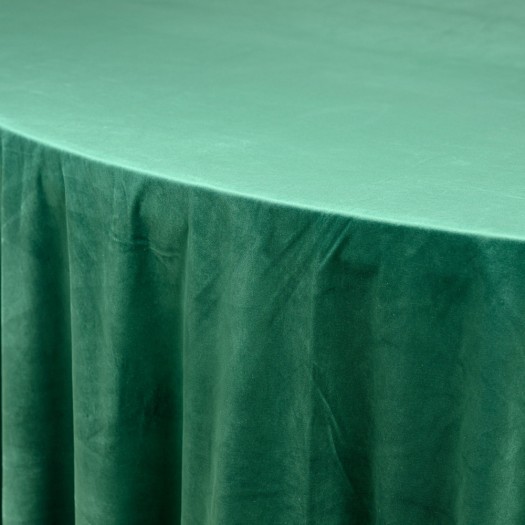 Βελούδινο Τραπεζομάντηλο Ροτόντας 335 cm Σε Πράσινο Χρώμα Τραπεζομάντηλα