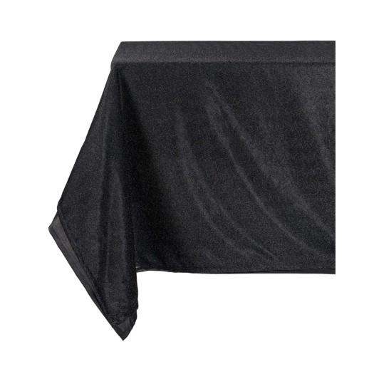 Cobweb Tablecloth With RhInestones Rectangle 650x280 cm In Black Color Tablecloths