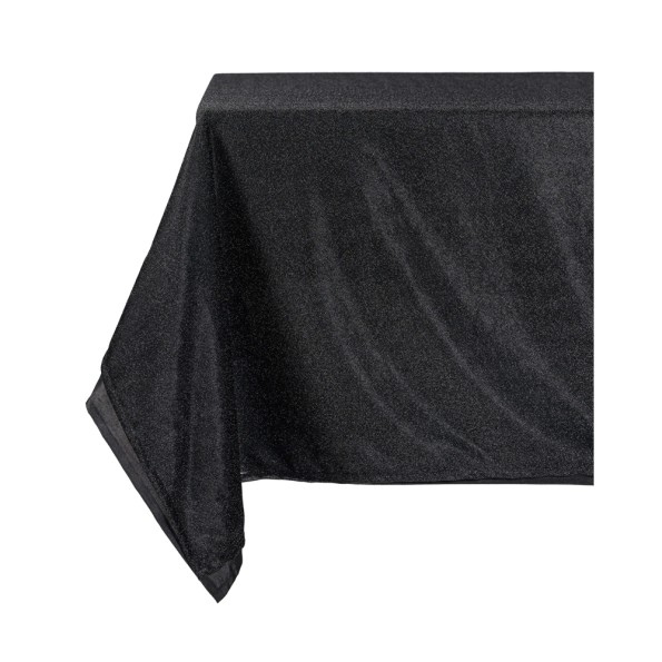 Αραχνούφαντο Τραπεζομάντηλο Με Στρας Ορθογώνιο 650x280 cm Σε Μαύρο Χρώμα Τραπεζομάντηλα